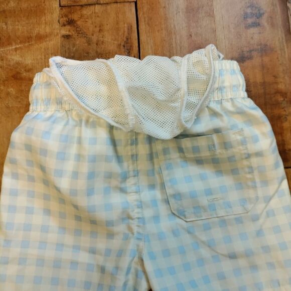 Cat & Jack swim trunks boys 18 mos blue white check vacation beach - Picture 5 of 5